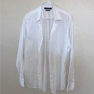 A[X]IST White Mens Large Longsleeve Button-Up